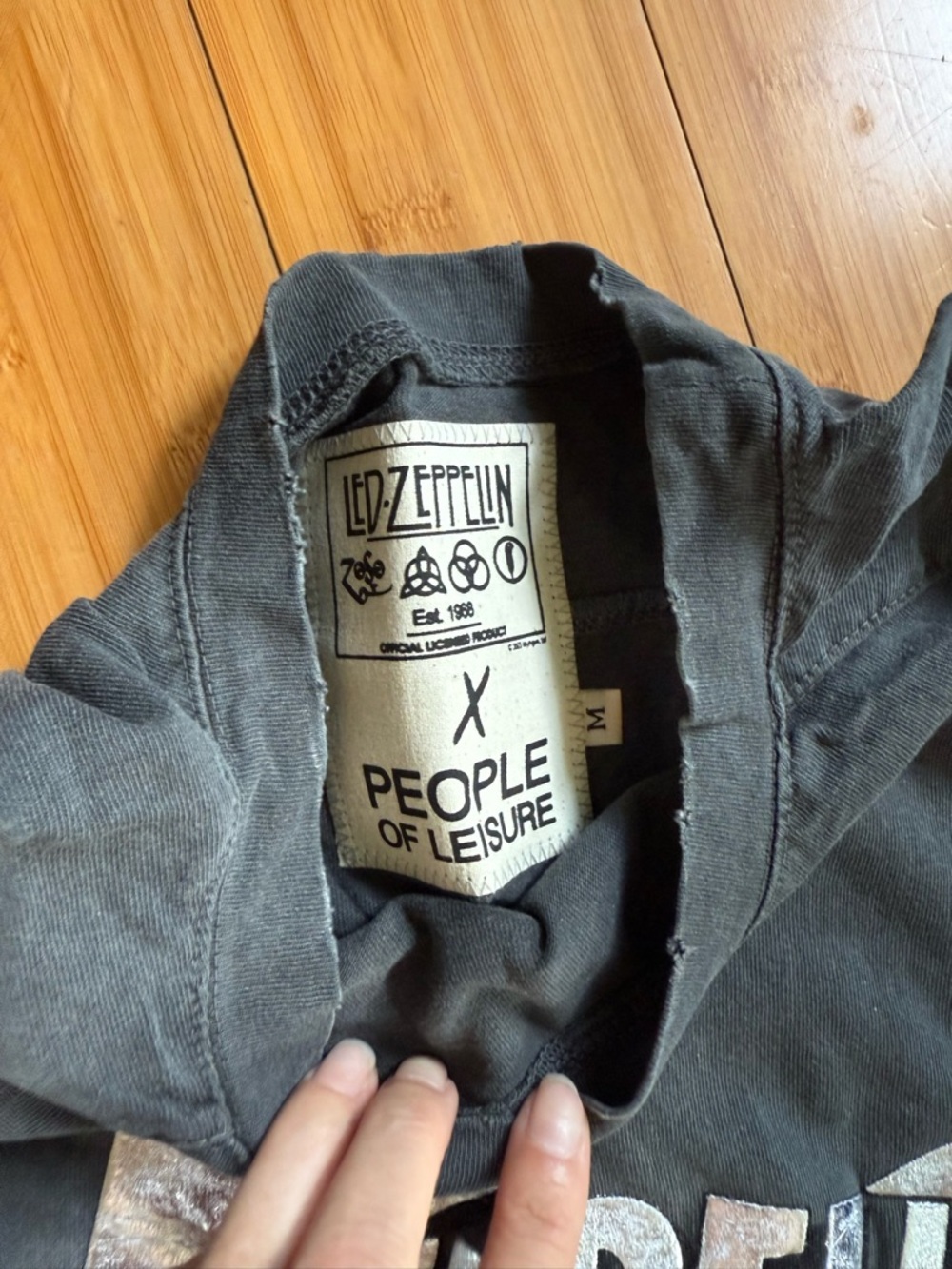 People of Leisure x Led Zeppelin Women's Short Sleeve Tee - Charcoal - Picture 3 of 5